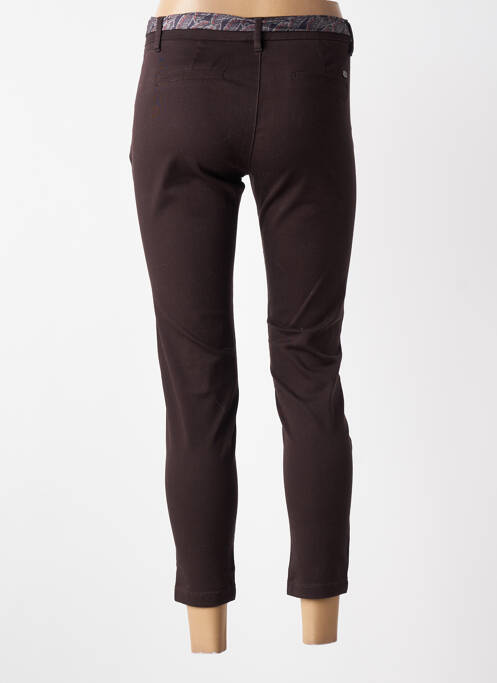 Pantalon chino țesătură poplin mărime normală maro FREEMAN T.PORTER femme