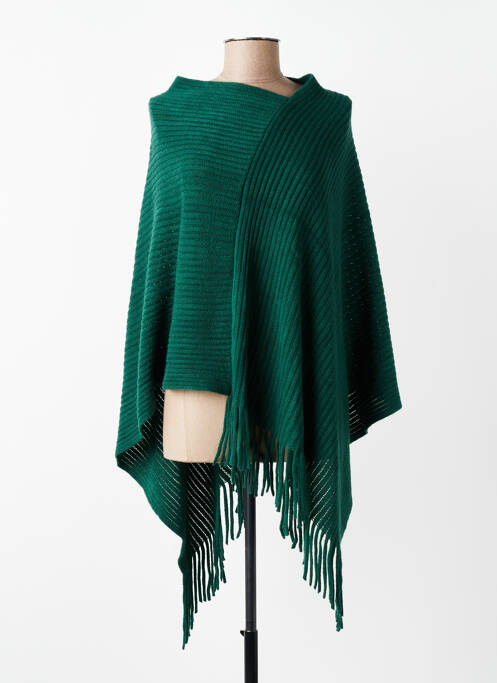 Poncho guler în v verde MOLLY BRACKEN femme