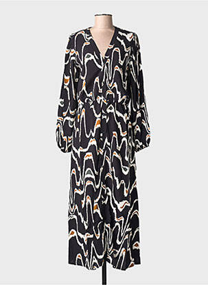 Rochie lungă mâneci lungi mâneci lungi negru LOLA ESPELETA femme