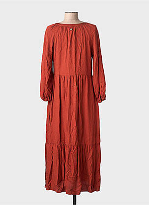 Rochie midi mâneci lungi mâneci lungi portocaliu LOLA ESPELETA femeie