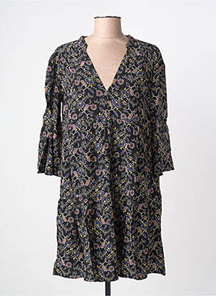 Rochie scurtă croială fluidă mâneci lungi negru GRACE & MILA femeie