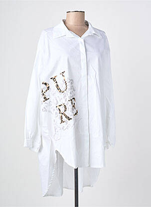 Cămașă croială dreaptă mâneci lungi alb NEW COLLECTION femme