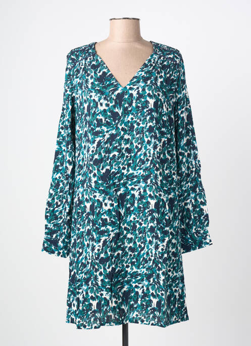 Rochie midi imprimeu fantezie mâneci lungi verde LOLA ESPELETA femme