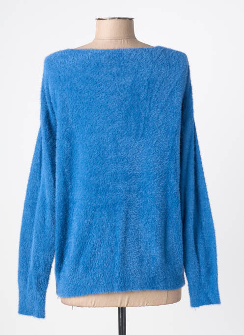 Vestă cu mâneci lungi închidere cu nasturi pe față albastru QUATRE VINGT JOURS femme