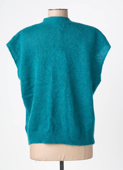 Vestă cu mâneci lungi închidere cu nasturi pe față albastru LOLA ESPELETA femme