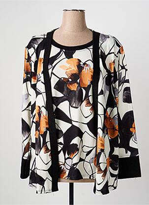 Pulover croială cambrată mâneci lungi negru GENUINE femme