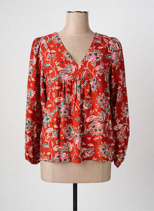 Bluză țesătură poplin mâneci lungi roșu LOLA ESPELETA femme