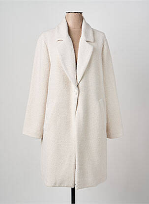 Palton lung croială dreaptă fără glugă bej QUATRE VINGT JOURS femme