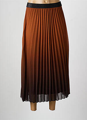 Fustă lungă croială dreaptă maro LOLA ESPELETA femme