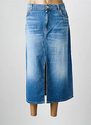 Fustă lungă croială dreaptă albastru CUP OF JOE DENIM femme