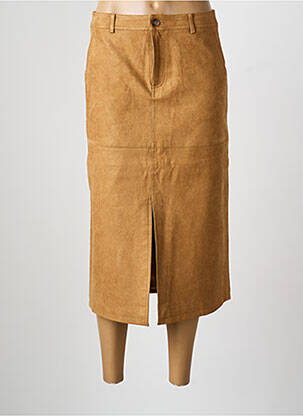 Fustă midi croială dreaptă maro GRACE & MILA femme