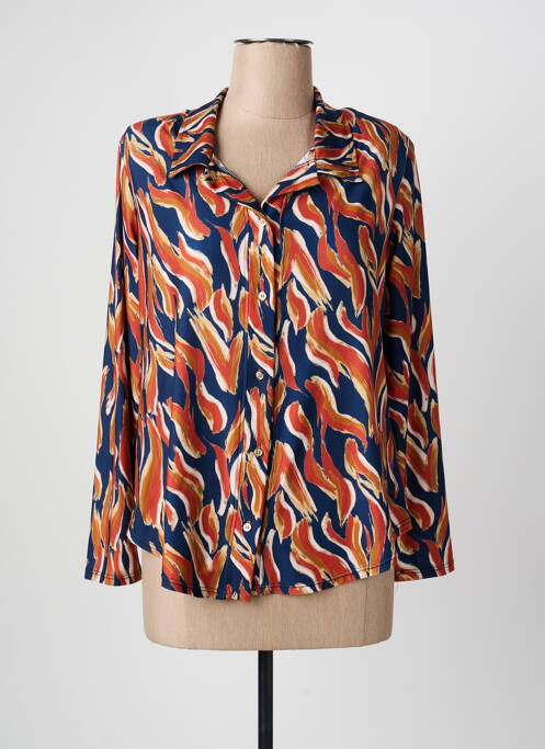 Cămașă croială cambrată mâneci lungi portocaliu GENUINE femme