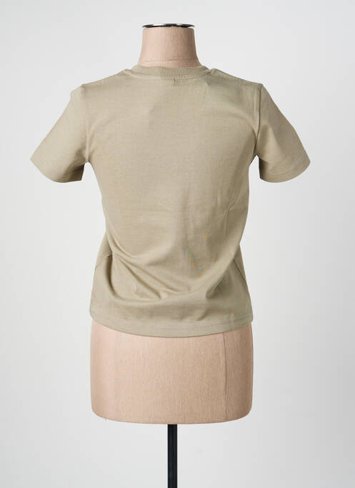 Tricou guler în v mâneci scurte verde COJ DENIM femme