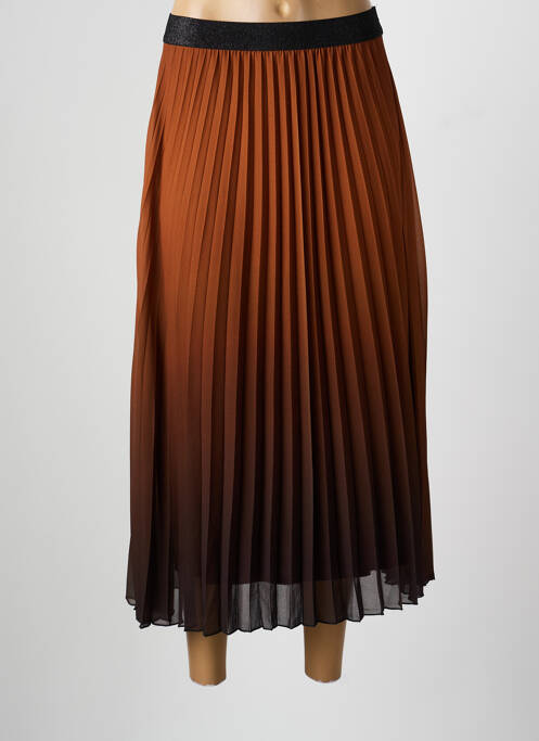 Fustă lungă croială dreaptă maro LOLA ESPELETA femme