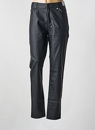 Pantalon drept elasticitate mărime normală negru QUATRE VINGT JOURS femeie