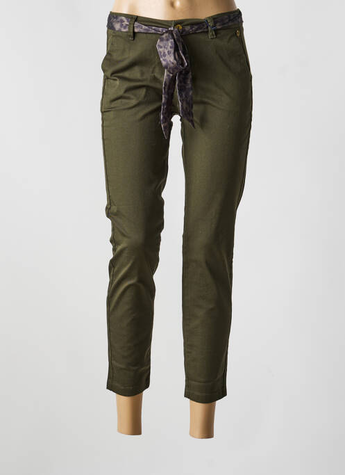 Pantalon 7/8 elasticitate mărime normală verde FREEMAN T.PORTER femme