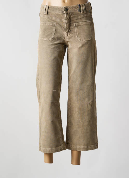 Pantalon 7/8 elasticitate mărime normală verde FREEMAN T.PORTER femme