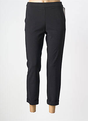Pantalon 7/8 elasticitate mărime normală negru QUATRE VINGT JOURS femeie