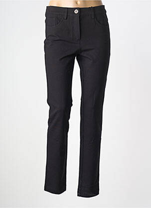 Pantalon slim țesătură poplin mărime normală negru STARK femeie