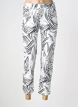 Pantalon 7/8 elasticitate mărime normală alb STARK femme