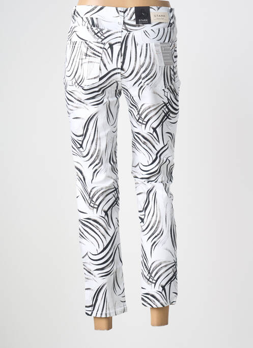 Pantalon 7/8 elasticitate mărime normală alb STARK femme