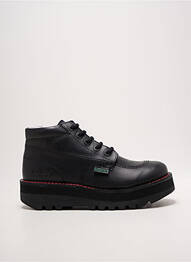 Botine/ghete țesătură satinată toc de 4 la 6 cm negru KICKERS femme