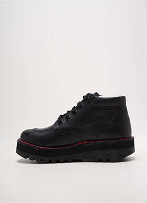 Botine/ghete țesătură satinată toc de 4 la 6 cm negru KICKERS femeie