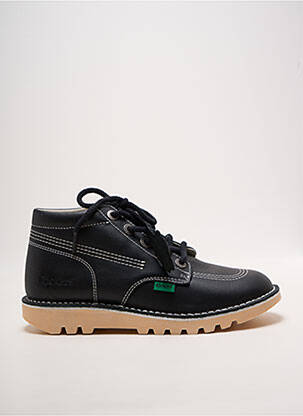 Botine/ghete vârf rotund toc plat până la 3 cm negru KICKERS femeie