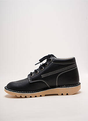 Botine/ghete vârf rotund toc plat până la 3 cm negru KICKERS femeie