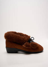 Papuci/pantofi de casă vârf rotund toc plat până la 3 cm portocaliu LADY femme