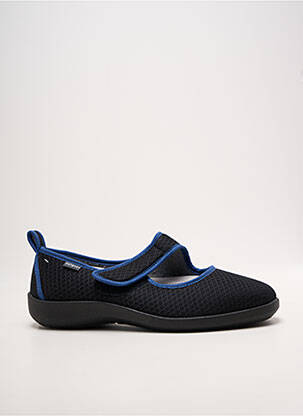 Papuci/pantofi de casă închidere cu arici toc plat până la 3 cm negru FARGEOT femme