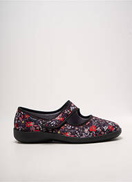 Papuci/pantofi de casă branț detașabil toc plat până la 3 cm negru FARGEOT femme