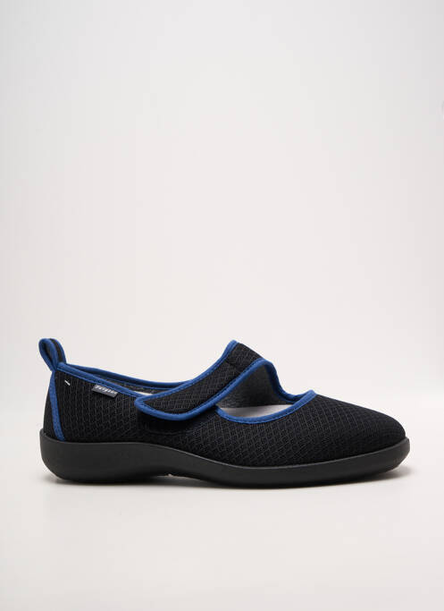 Papuci/pantofi de casă închidere cu arici toc plat până la 3 cm negru FARGEOT femme