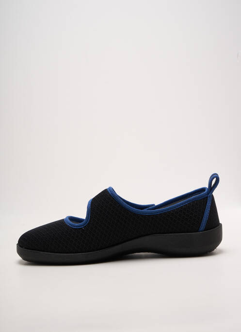 Papuci/pantofi de casă închidere cu arici toc plat până la 3 cm negru FARGEOT femme