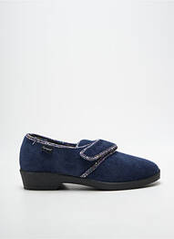 Papuci/pantofi de casă închidere cu arici toc plat până la 3 cm albastru FARGEOT femme
