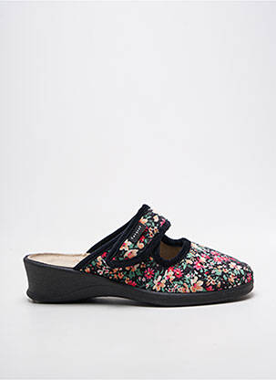Papuci/pantofi de casă arcadă plantară toc de 4 la 6 cm negru FARGEOT femeie