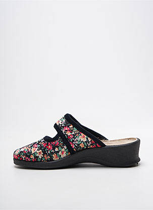 Papuci/pantofi de casă arcadă plantară toc de 4 la 6 cm negru FARGEOT femeie