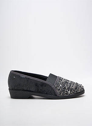 Papuci/pantofi de casă țesătură satinată toc plat până la 3 cm gri FARGEOT femme