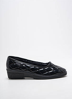 Papuci/pantofi de casă vârf rotund toc plat până la 3 cm negru FARGEOT femme