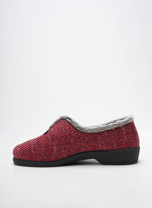 Papuci/pantofi de casă vârf rotund toc plat până la 3 cm roșu FARGEOT femme