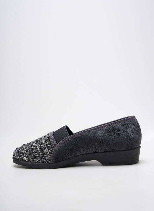 Papuci/pantofi de casă țesătură satinată toc plat până la 3 cm gri FARGEOT femme