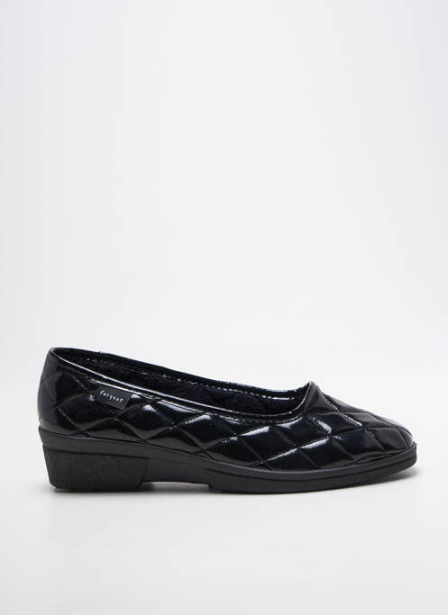 Papuci/pantofi de casă vârf rotund toc plat până la 3 cm negru FARGEOT femme