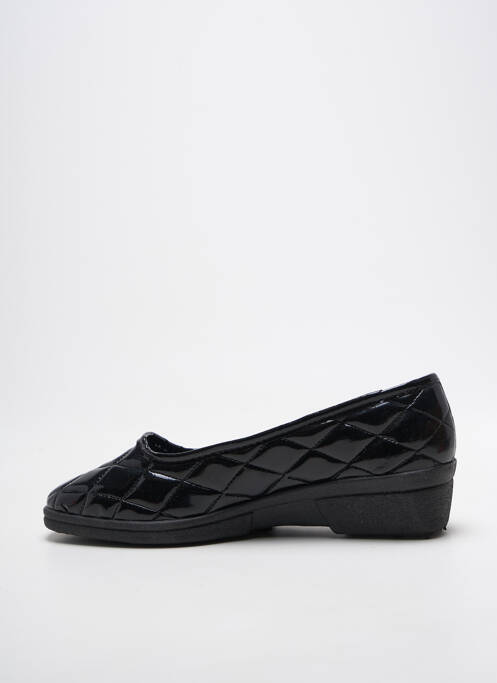 Papuci/pantofi de casă vârf rotund toc plat până la 3 cm negru FARGEOT femme
