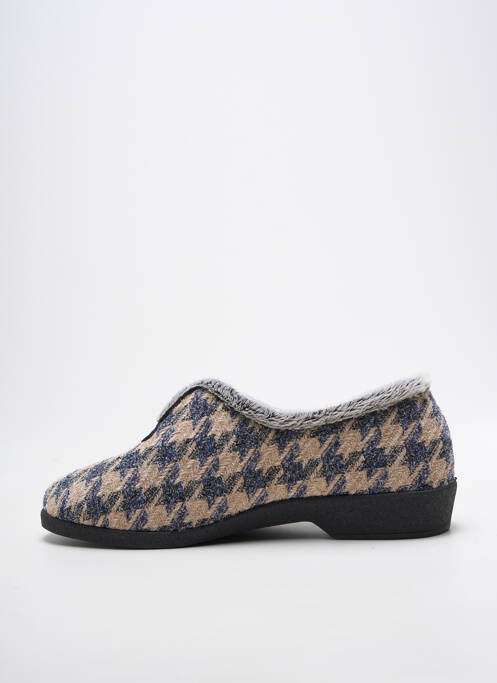 Papuci/pantofi de casă vârf rotund toc plat până la 3 cm albastru FARGEOT femme