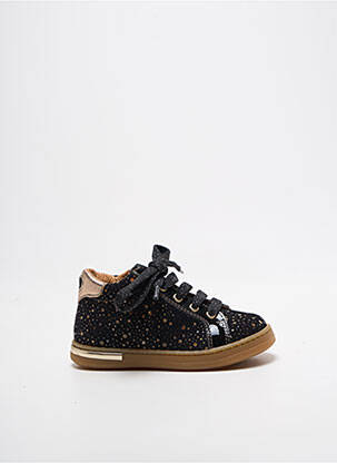 Ghete țesătură satinată vârf rotund negru BABYBOTTE fată