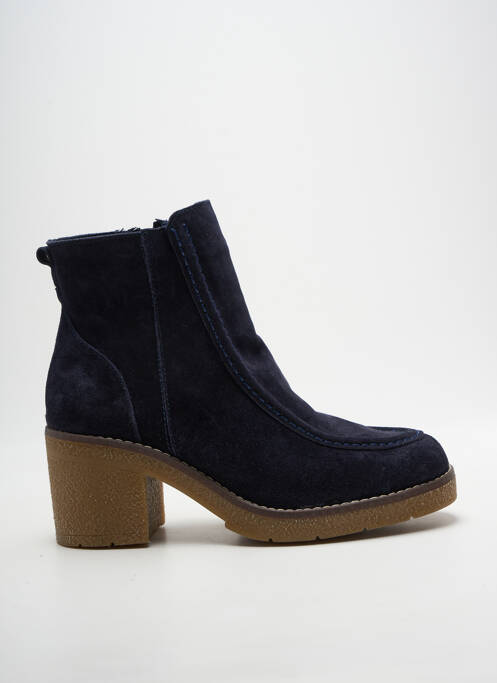 Botine/ghete toc pătrat toc de 7 la 9 cm albastru COCO ET ABRICOT femme