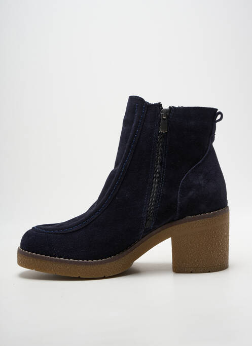 Botine/ghete toc pătrat toc de 7 la 9 cm albastru COCO ET ABRICOT femme