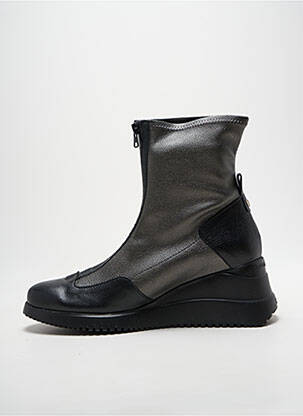 Botine/ghete material neted toc de 7 la 9 cm gri WONDERS femeie