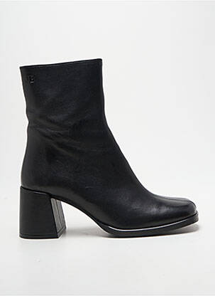 Botine/ghete țesătură satinată toc de 7 la 9 cm negru JB MARTIN femeie