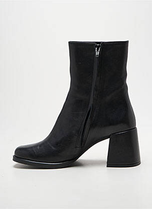 Botine/ghete țesătură satinată toc de 7 la 9 cm negru JB MARTIN femeie